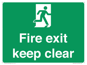 Fire exit keep clear
